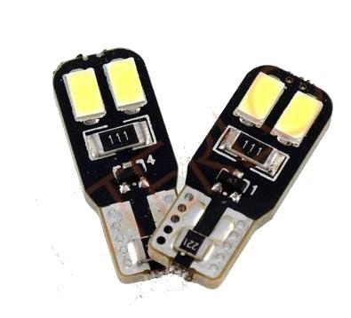 LED AUTO ŽIAROVKA T10 W5W 4 SMD5630 CANBUS, STUDENÁ BIELA