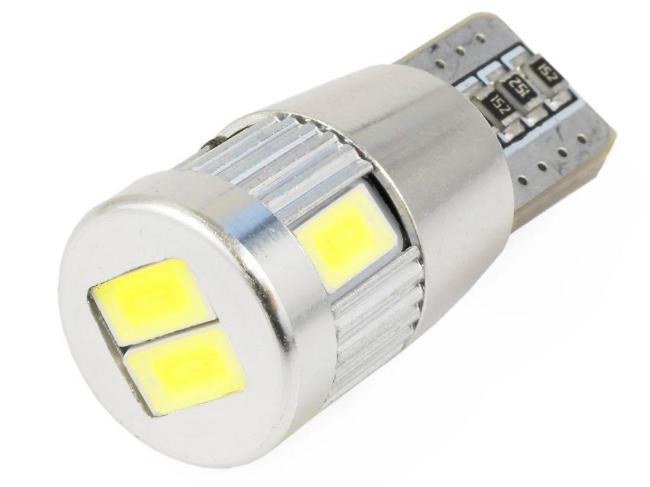 LED autožiarovka T10 W5W 1,2 W CANBUS, studená biela 6500 K, 6 SMD 5630