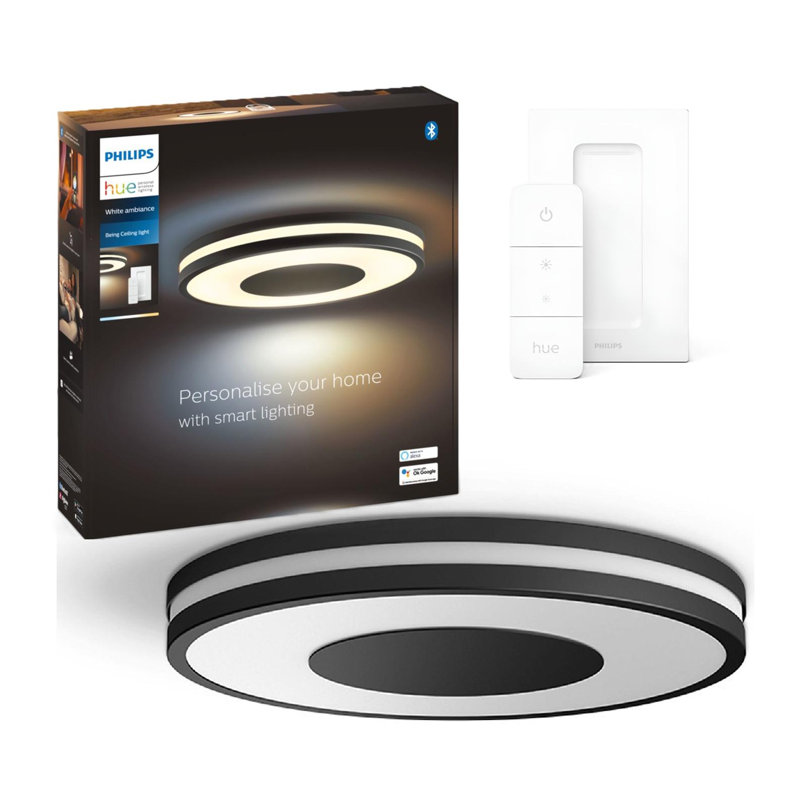 LED BEING stropné svietidlo čierne 22,5 W CCT PHILIPS HUE Bluetooth Zigbee + stmievač
