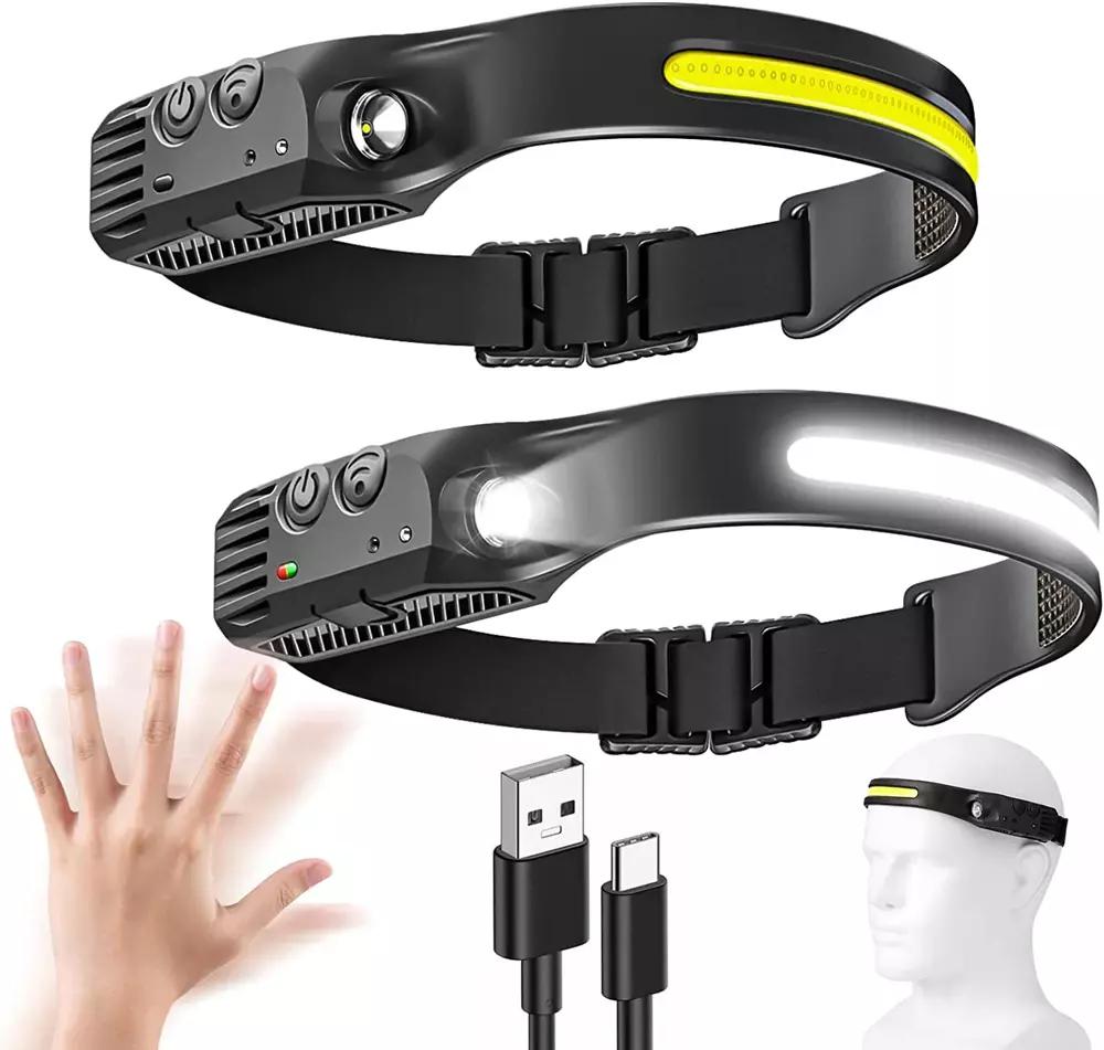 LED ČELOVKA HWL-006 COB + XPE 500 LM SO SNÍMAČOM POHYBU