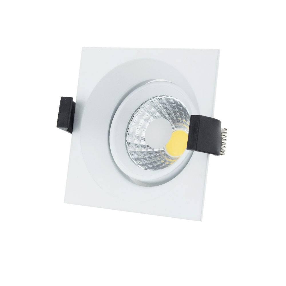 LED COB DOWNLIGHT SQUARE BUILD-IN 8W NEUTRÁLNA BIELA