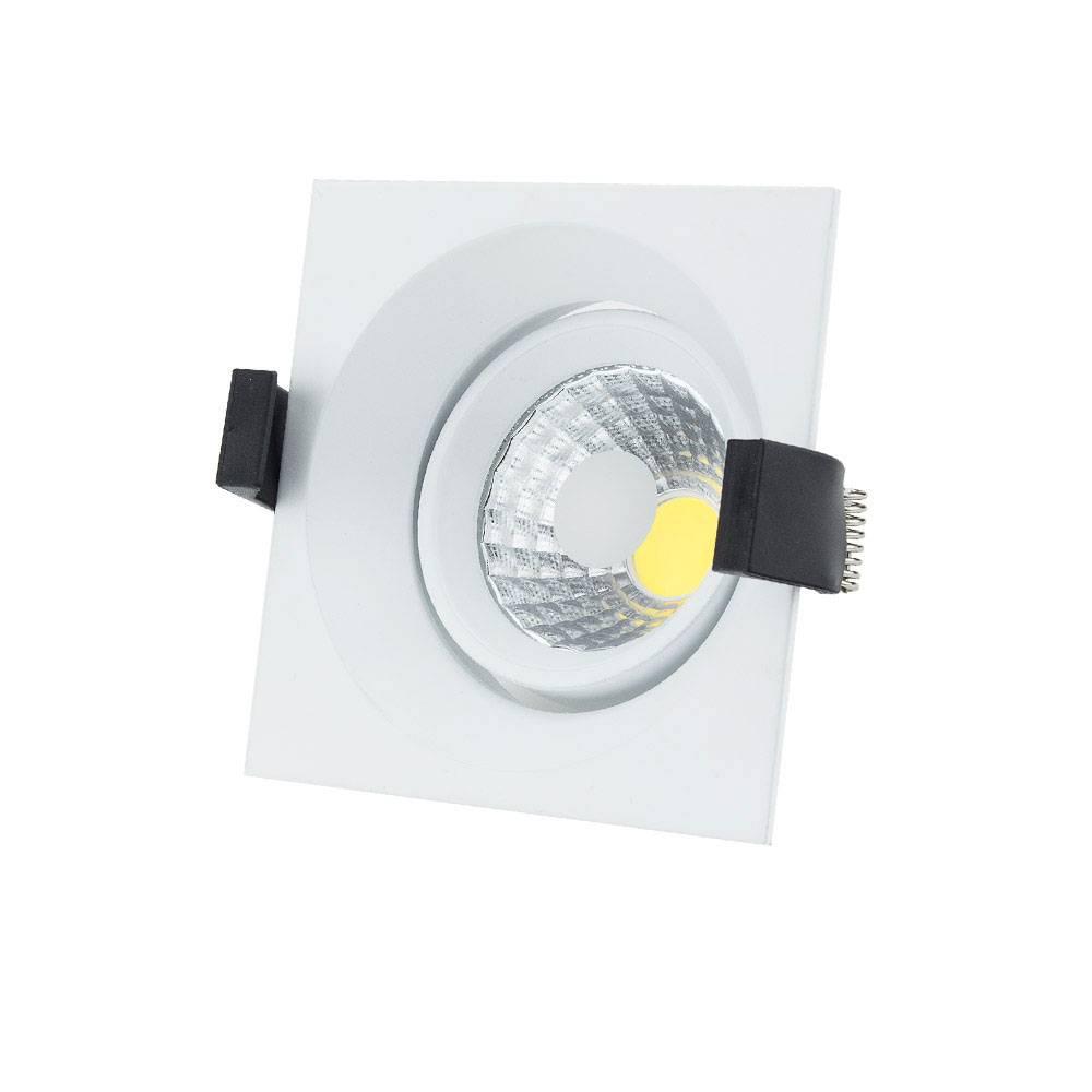 LED COB DOWNLIGHT SQUARE BUILD-IN 8W STUDENÁ BIELA