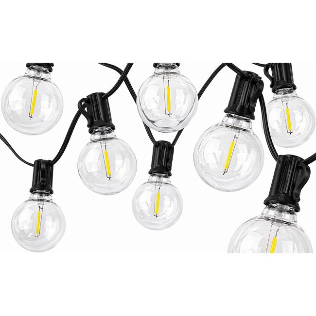 LED girlanda 24V 15 m nadpájateľná 25x E12 G40 2700K s diaľkovým ovládaním
