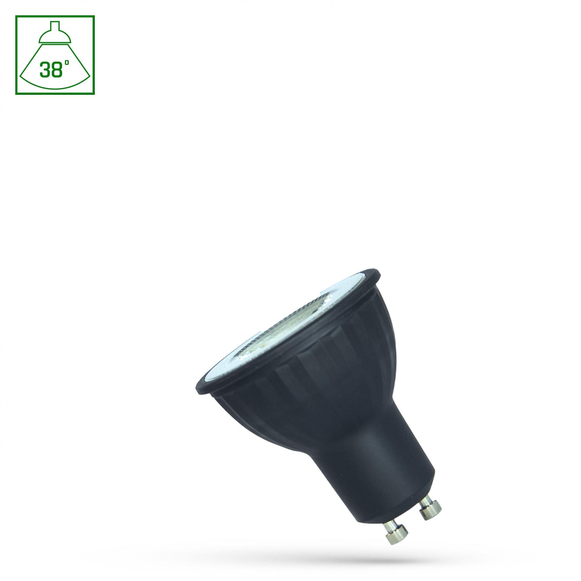 LED GU10 230V 4W SMD 38DEG NW WITH LENS BLACK BODY SPECTRUM