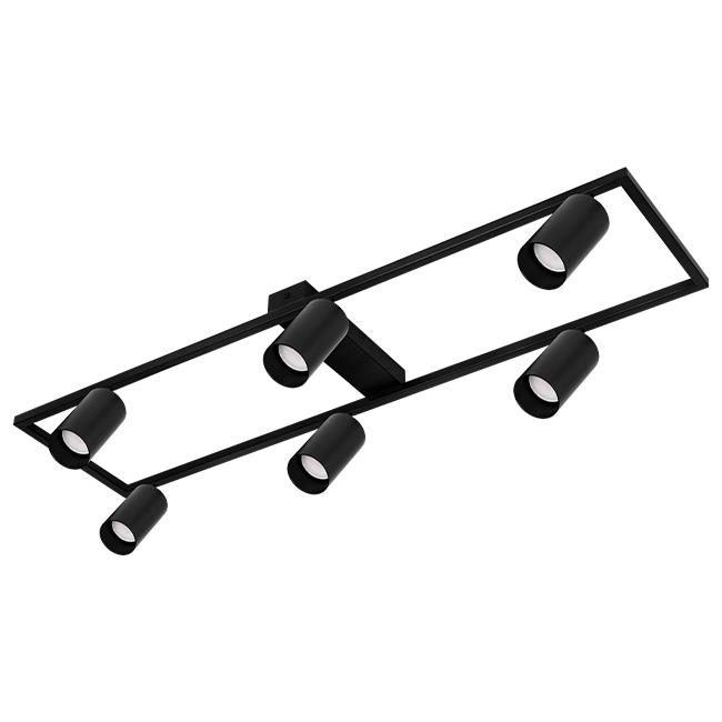 LED GU10 Bumo luster x6 GU10 čierny