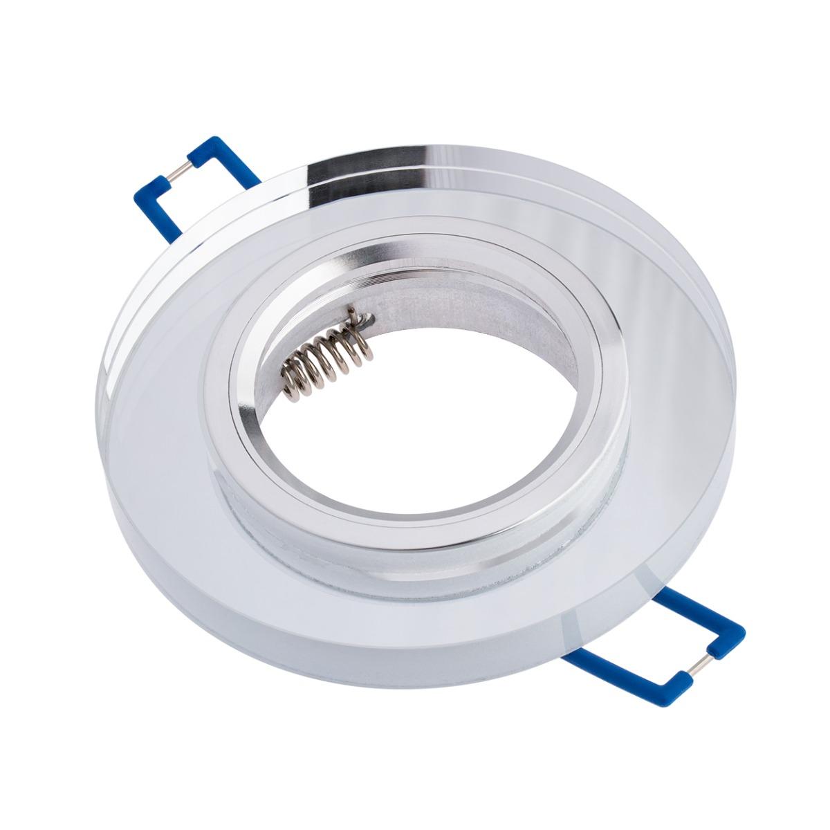 LED GU10 MR16 pevné okrúhle halogénové stropné svietidlo Ariel transparentné