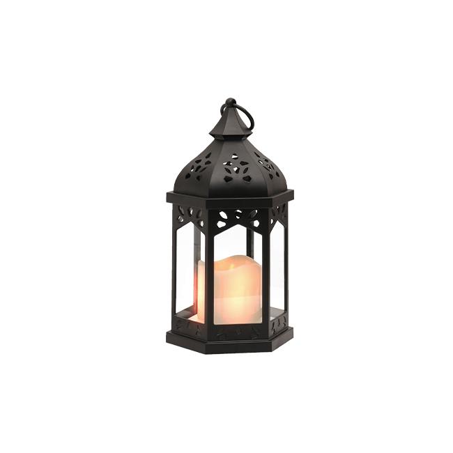 LED lampáš 29 cm 8 lm 1800K extra teplá biela IP20 – čierny, efekt plameňa, 3× AAA