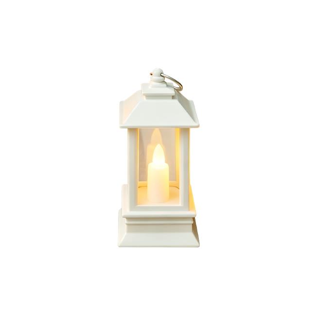 LED lampáš 9 cm 8 lm 1800K extra teplá biela IP20 – biely, efekt plameňa