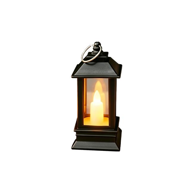 LED lampáš 9 cm 8 lm 1800K extra teplá biela IP20 – čierny, efekt plameňa