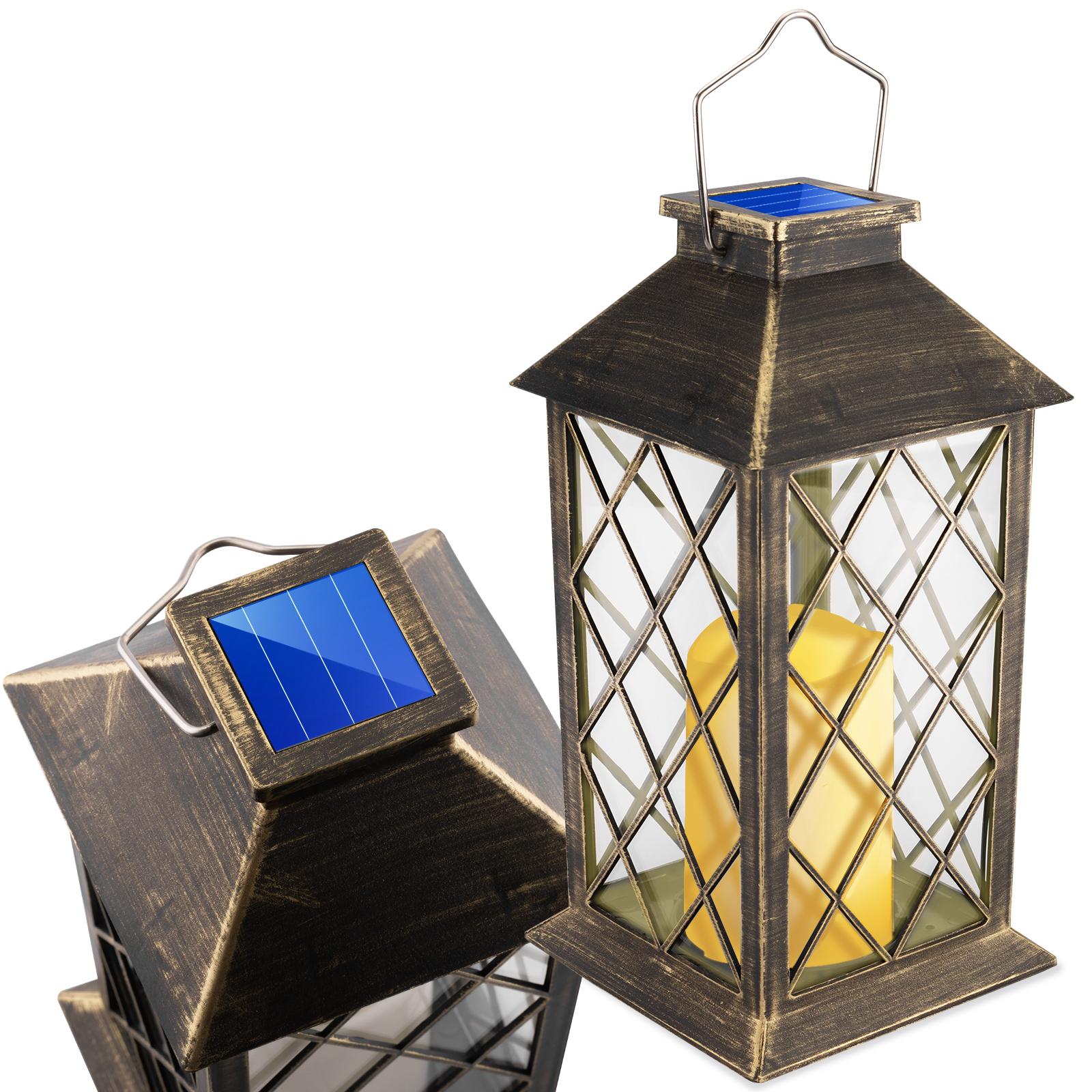LED LIRIO Solárne záhradné prívesné svietidlo Patina 28cm LUMILED