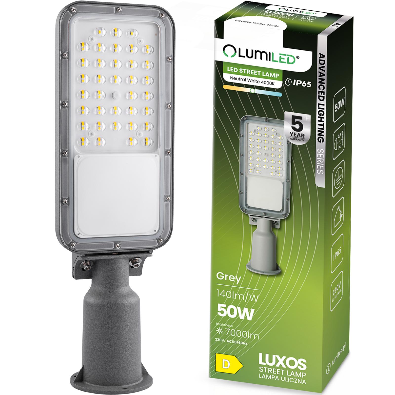 LED POULIČNÉ SVIETIDLO 50W 7000LM 4000K IP65