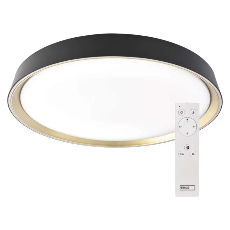 LED nástenné svietidlo ILVI, kruhové 45 W, stmievanie + CCT, čierna + šampanská