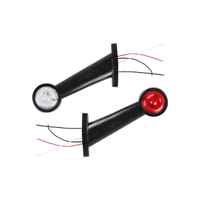 LED obrysové svetlo 12–24V bielo-červené – sada 2 ks