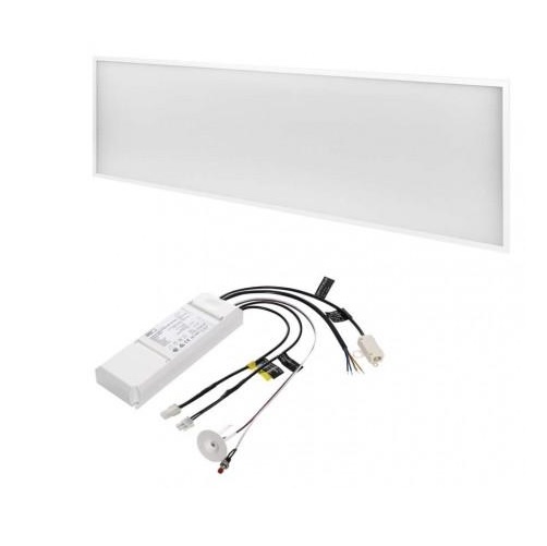 LED panel 30×60, obdĺžnikový vstavaný biely, 18W neutr. b., Emergency