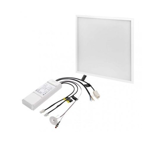 LED panel 60×60, štvorcový vstavaný biely, 40W neutrálna b., Emergency