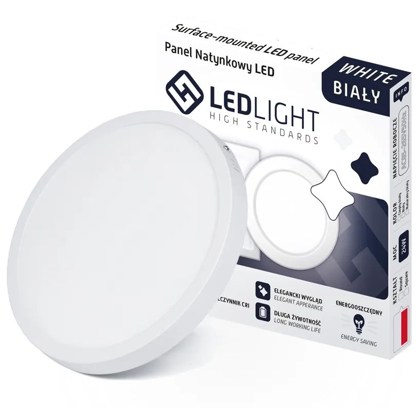 LED panel kruhový prisadený 12W CCD, neutrálna biela