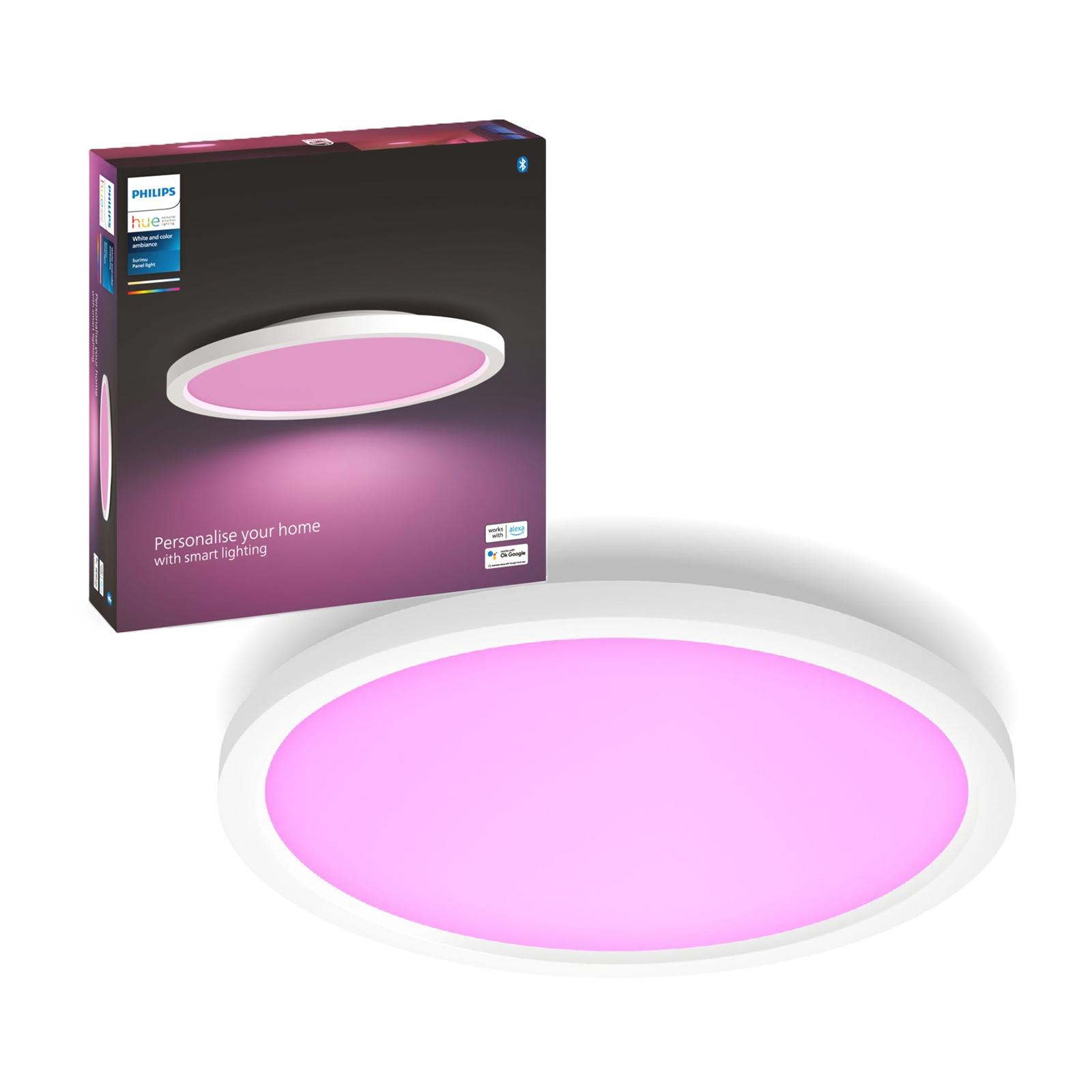 LED panel na povrchovú montáž SURIMU 40W CCT RGB PHILIPS HUE Bluetooth – inteligentné stropné svietidlo