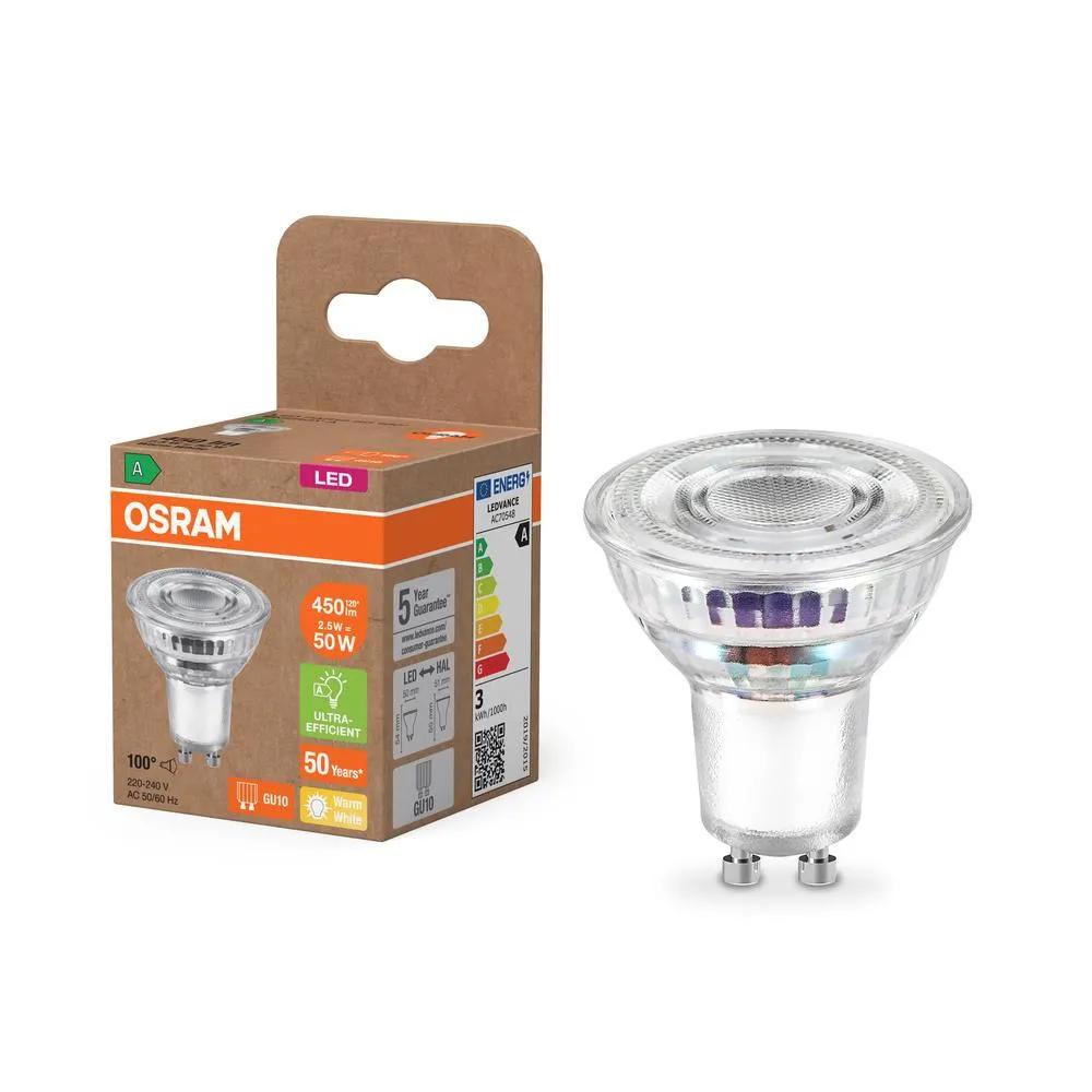 LED PAR16 reflektor GU10 2,5W, 450lm, 2700K – Osram, 100°