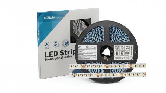 5m LED pás 20W/m PRO 3Y 24V 600 LED 3527 SMD 20W CCT