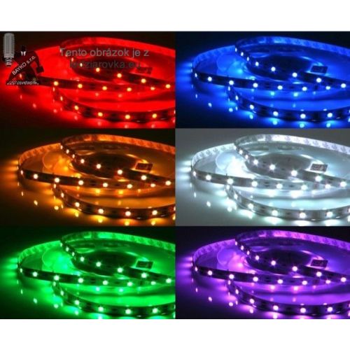 LED pásik 12V IP54 7,2W/m farebné