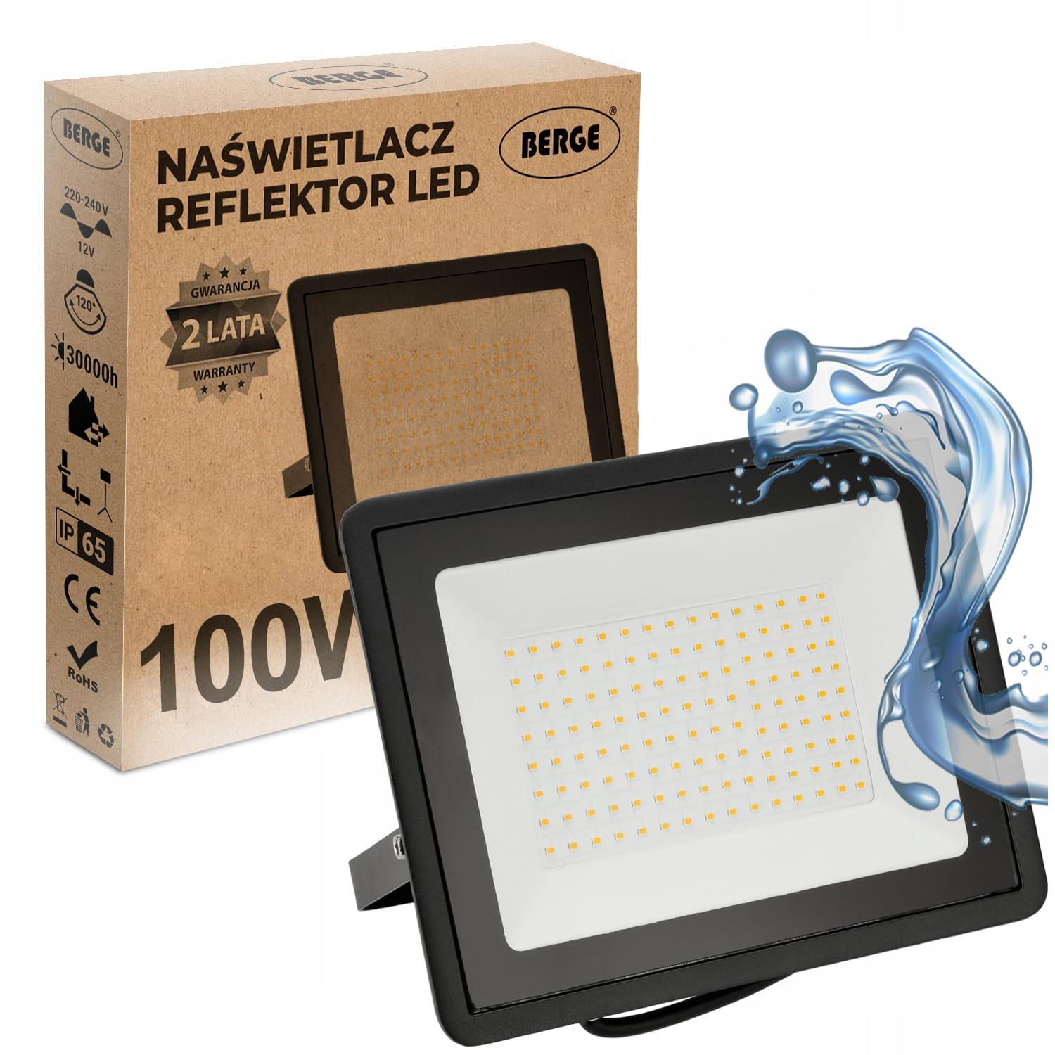 LED REFLEKTOR 100W IP65 NEUTRÁLNA BIELA