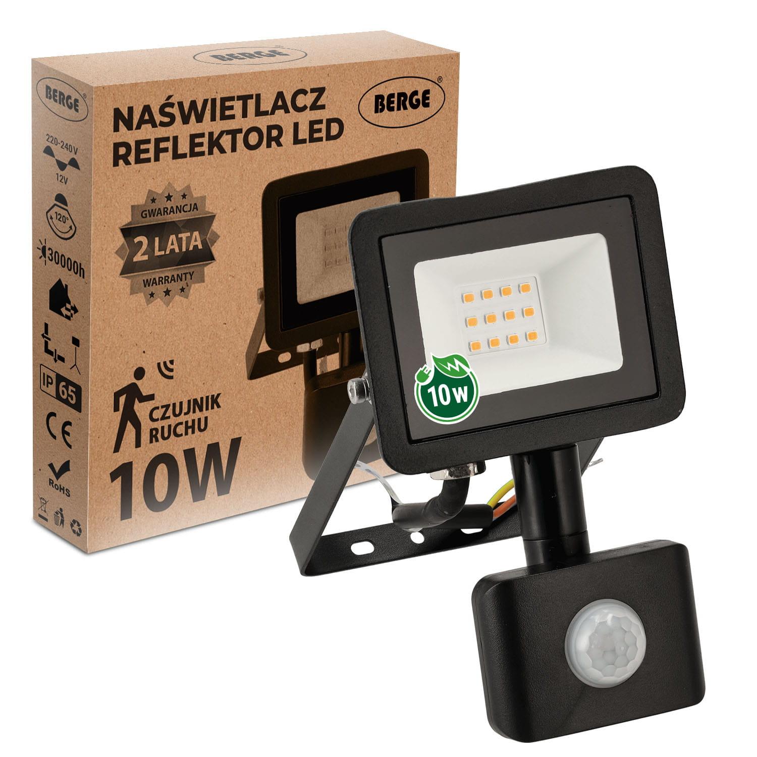 LED REFLEKTOR 10W PIR NEUTRÁLNA BIELA