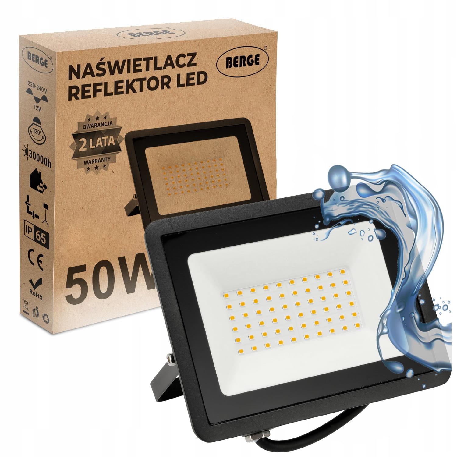 LED REFLEKTOR 50W IP65 NEUTRÁLNA BIELA