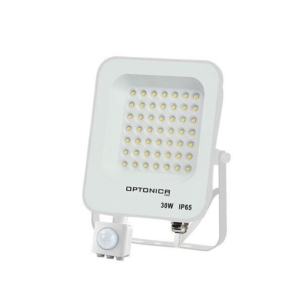 LED REFLEKTOR BIELE TELO IP65 + PIR SENSOR 30W NEUTRÁLNA BIELA