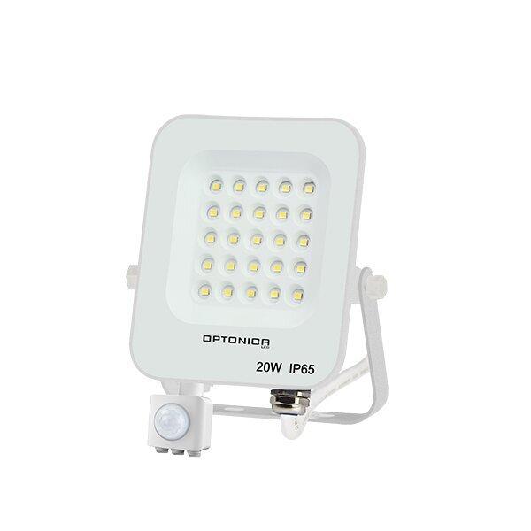 LED REFLEKTOR BIELE TELO IP65 WITH SENSOR 20W NEUTRÁLNA BIELA