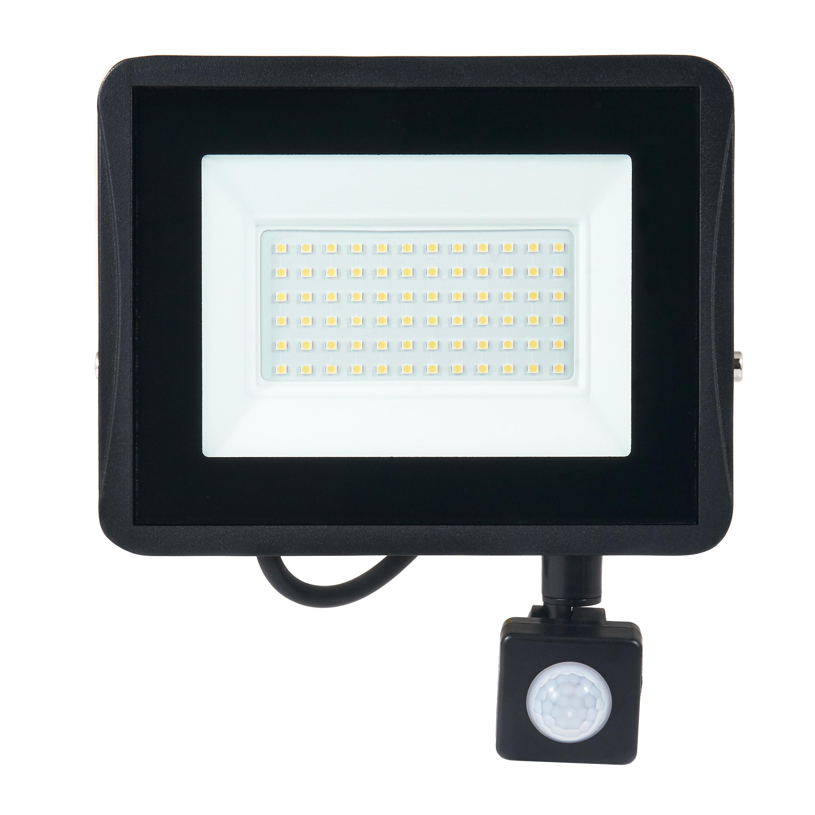 LED REFLEKTOR IVO S PIR SENZOROM - 50W - IP65 - 4250LM - STUDENÁ BIELA - 6000K