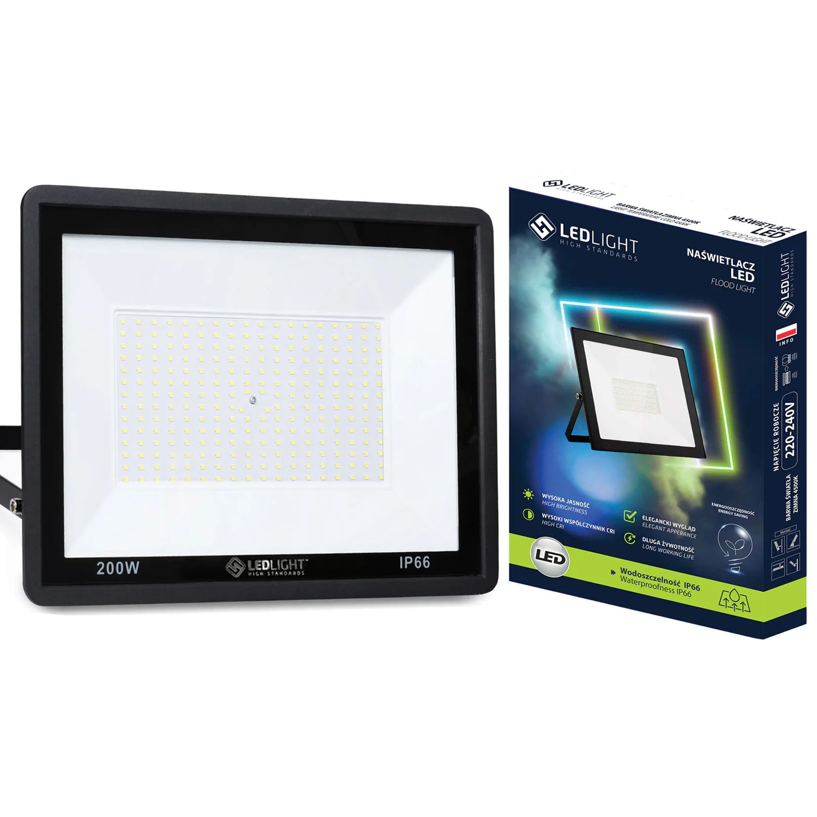 LED reflektor studená biela IP66 200W Premium - LEDLIGHT