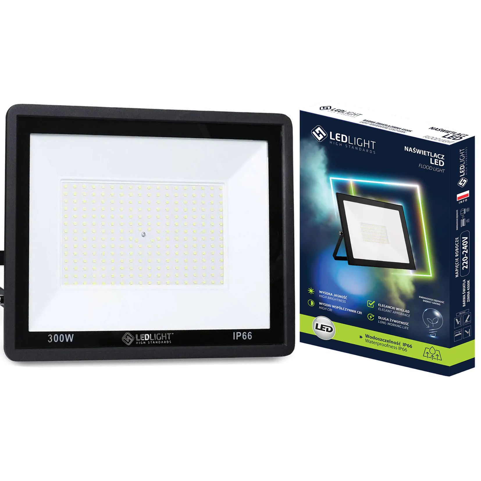 LED reflektor studená biela IP66 300W Premium - LEDLIGHT