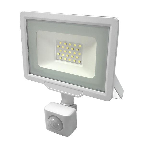 LED REFLEKTOR WHITE CITY LINE S PIR SENZOROM 30W STUDENÁ BIELA