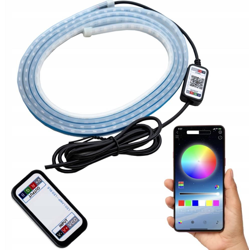 LED RGB plávajúce osvetlenie kapoty, dverí, prahov s aplikáciou v telefóne 180cm