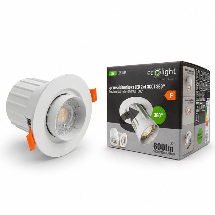 LED smerové svietidlo 2v1 7 W 600 lm 3CCT 3000/4000/6500K IP20