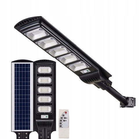 LED solárne pouličné svietidlo 1800W 6500K s rukoväťou a diaľkovým ovládaním