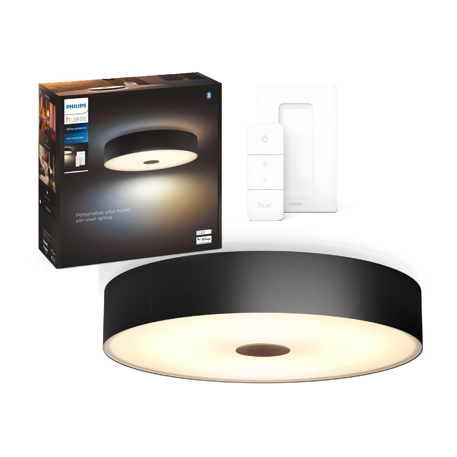 LED Stropné Svetlo FAIR Black 25W CCT PHILIPS HUE – Inteligentné Osvetlenie s Bluetooth a Zigbee