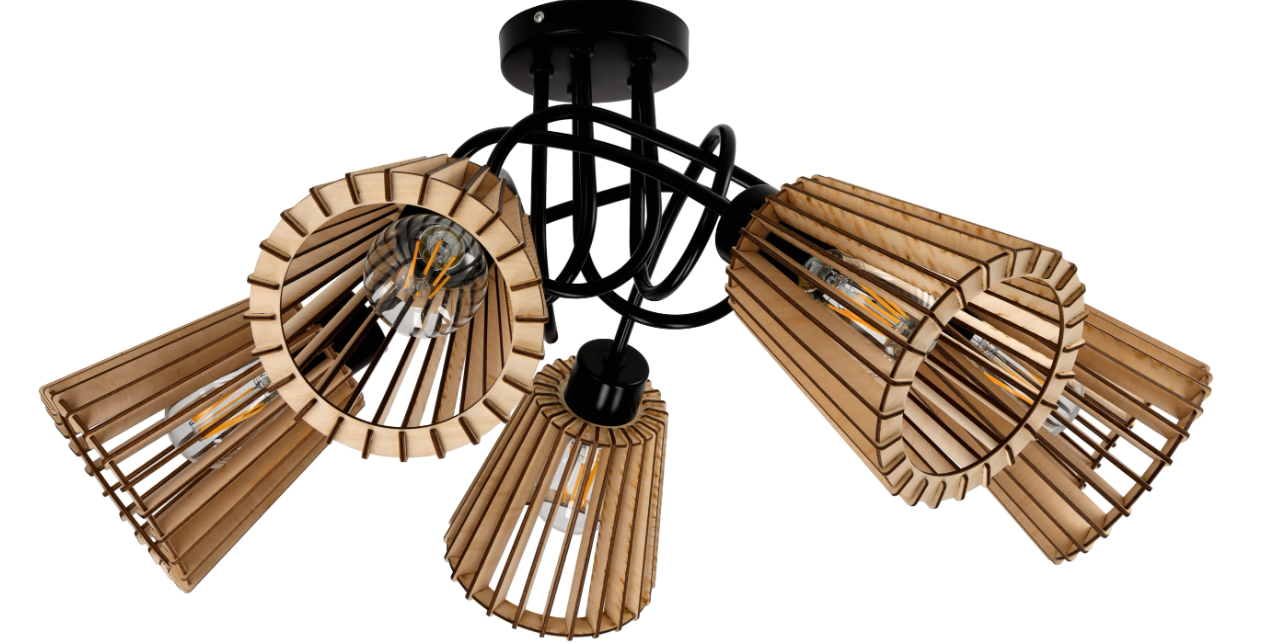 LED stropné svietidlo LOFT - 5xE27 - LUCA04