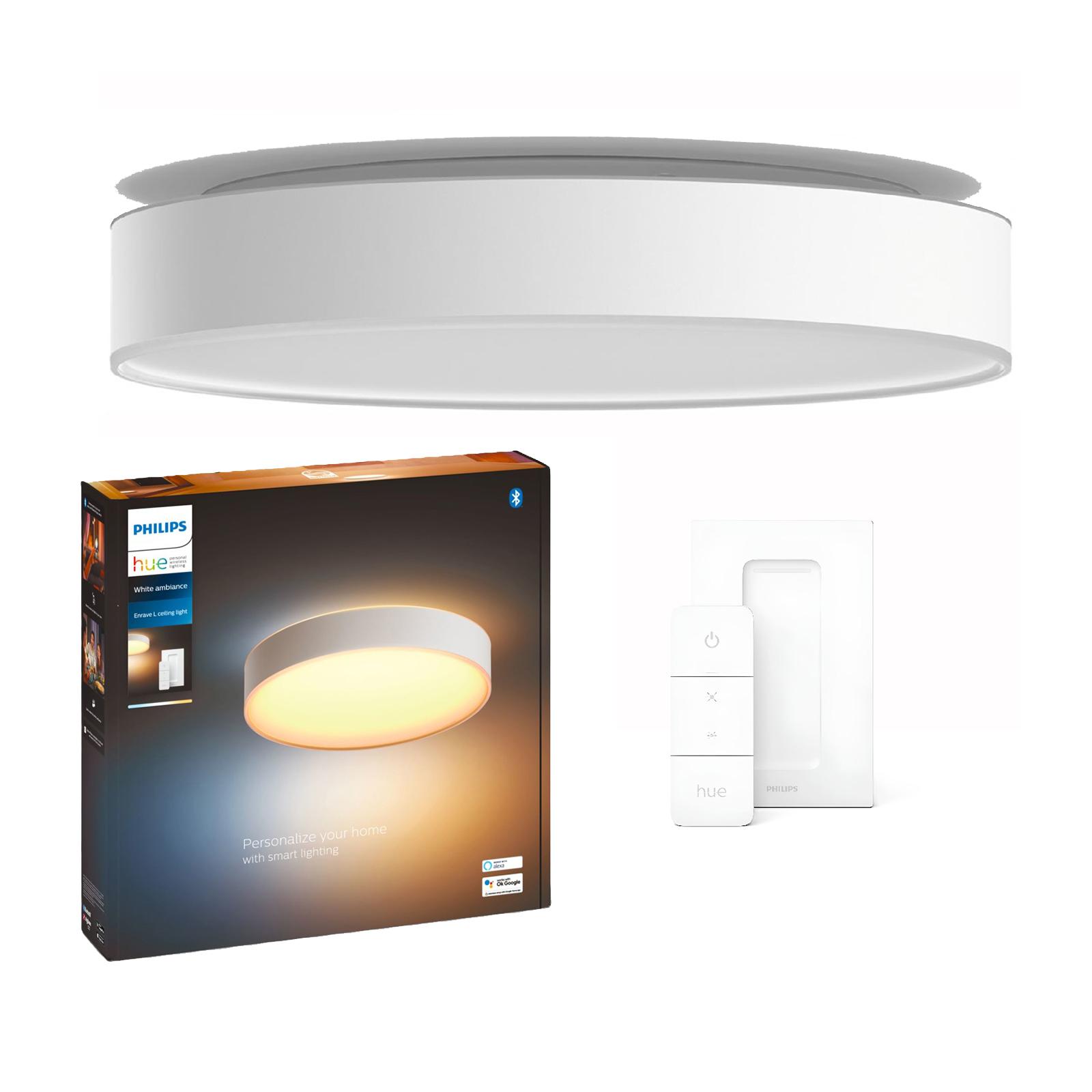 LED stropný plafón Enrave White 33,5W 42,5cm CCT PHILIPS HUE Bluetooth + stmievač