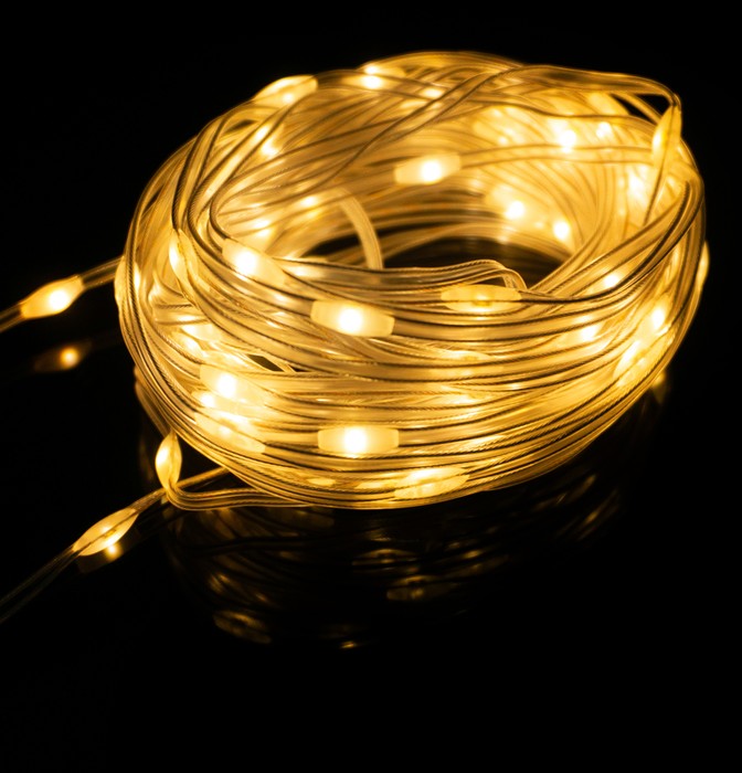 Led svetelná reťaz 20 m 2,5 W 200 LED 3000K teplá biela IP65 – USB 5V, ovládanie aplikáciou