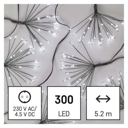 LED SVETELNÁ REŤAZ – SVIETIACE TRSY, NANO, 5,2 M, VNÚT., STUDENÁ BIELA, ČASOVAČ