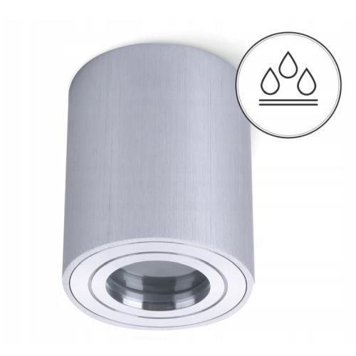 LED svietidlo kúpeľňové - kruhové strieborné