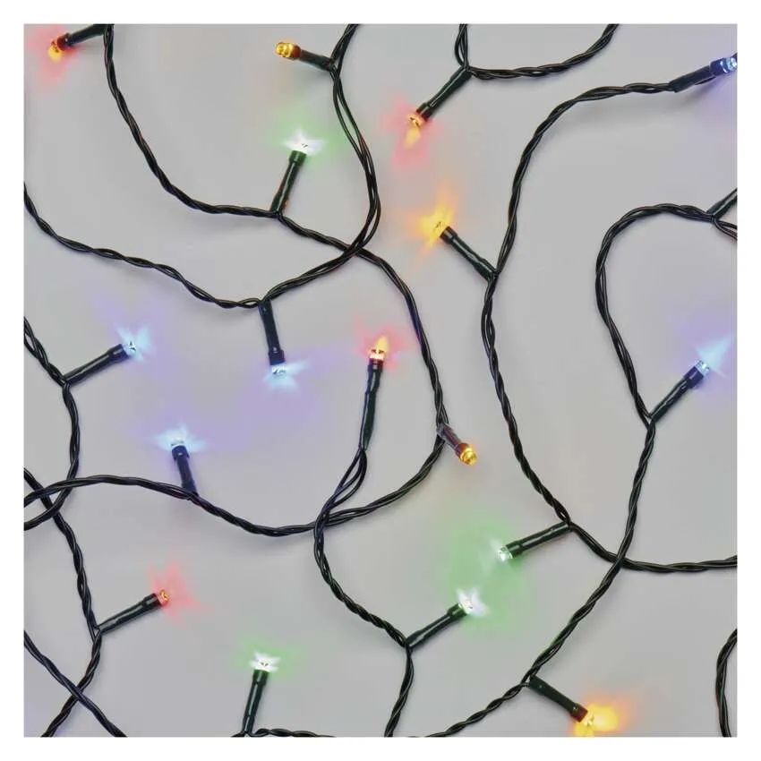 LED vianočná reťaz, 4 m, vonkajšia aj vnútorná, multicolor, časovač