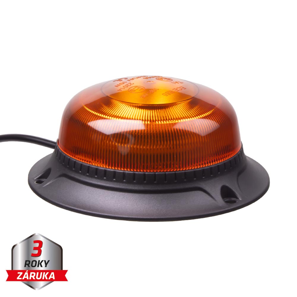 LED výstražný maják 12–24V oranžový IP66 – 18 LED, ECE R65