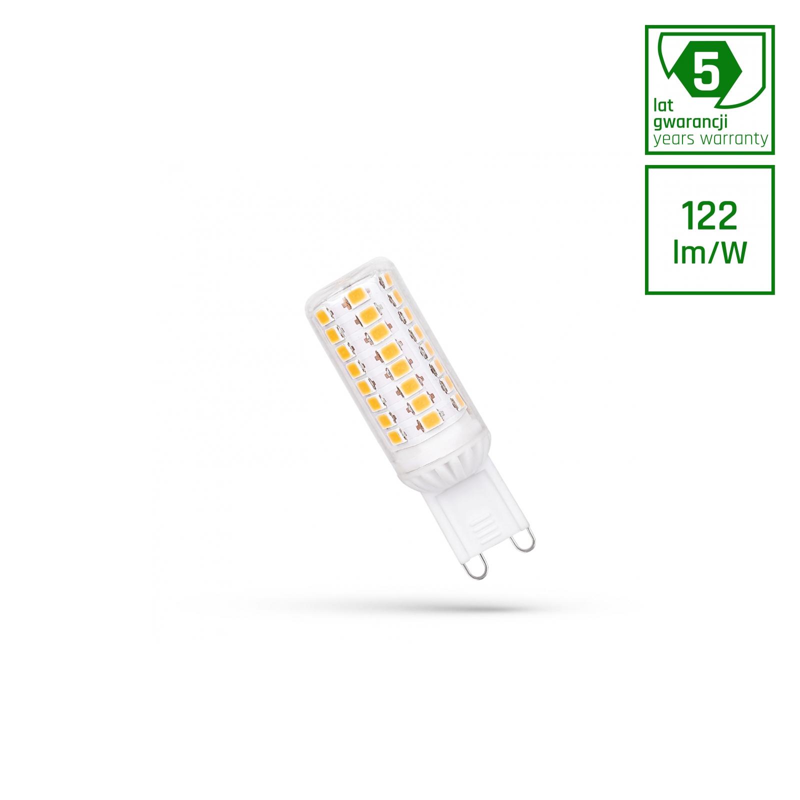 G9 LED 4.5W STUDENÁ BIELA + ZÁRUKA 5 ROKOV