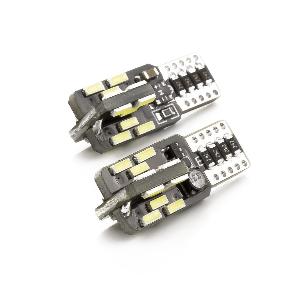 2 KS / BALENIE LED ŽIAROVKA - CAN128 - T10 (W5W) - 240 LM - CAN-BUS - SMD 3W -