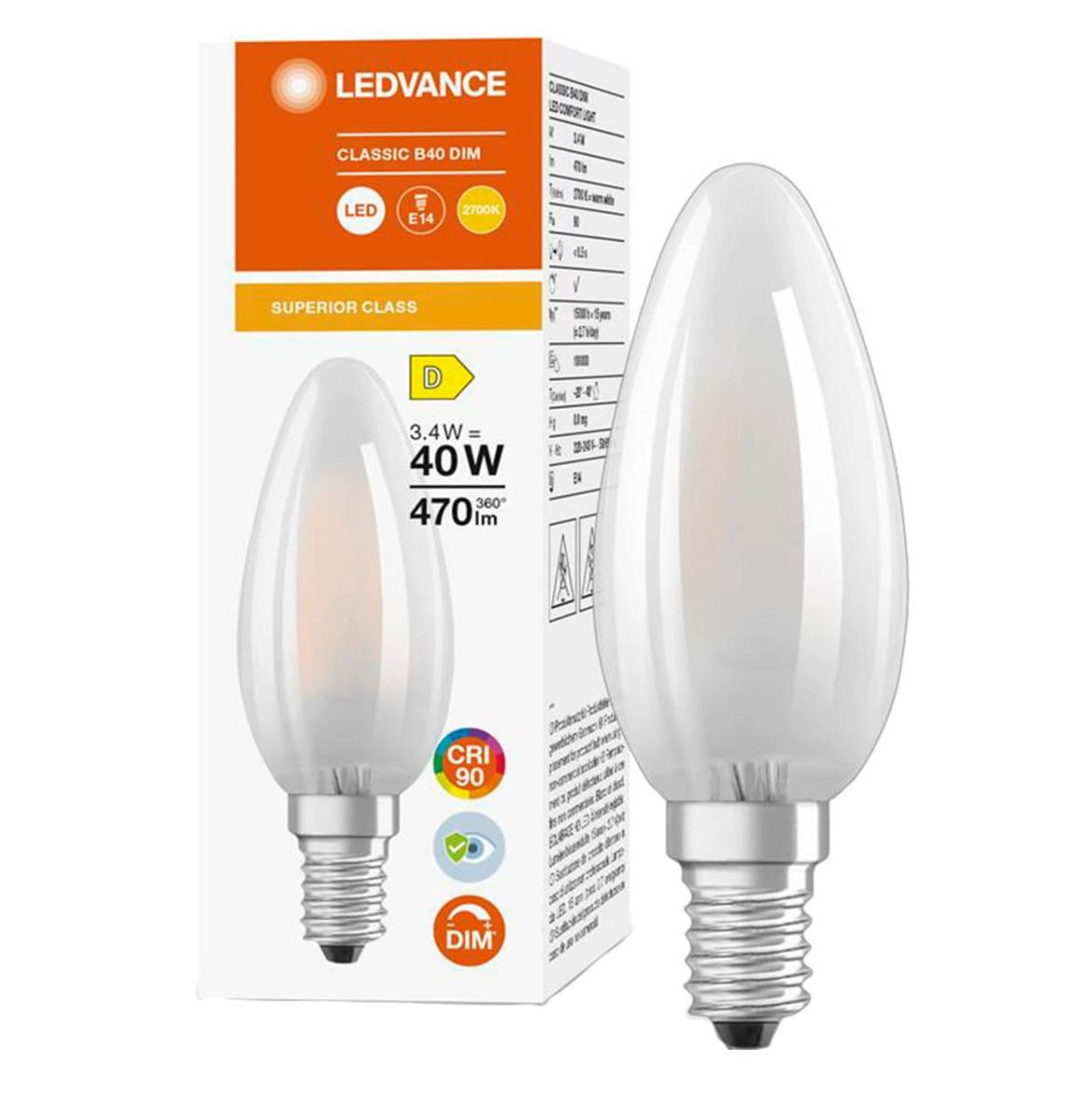 LED ŽIAROVKA E14 B40 3,4WTEPLÁ BIELA 300° FILAMENT MILK STMIEVATEĹNÁ