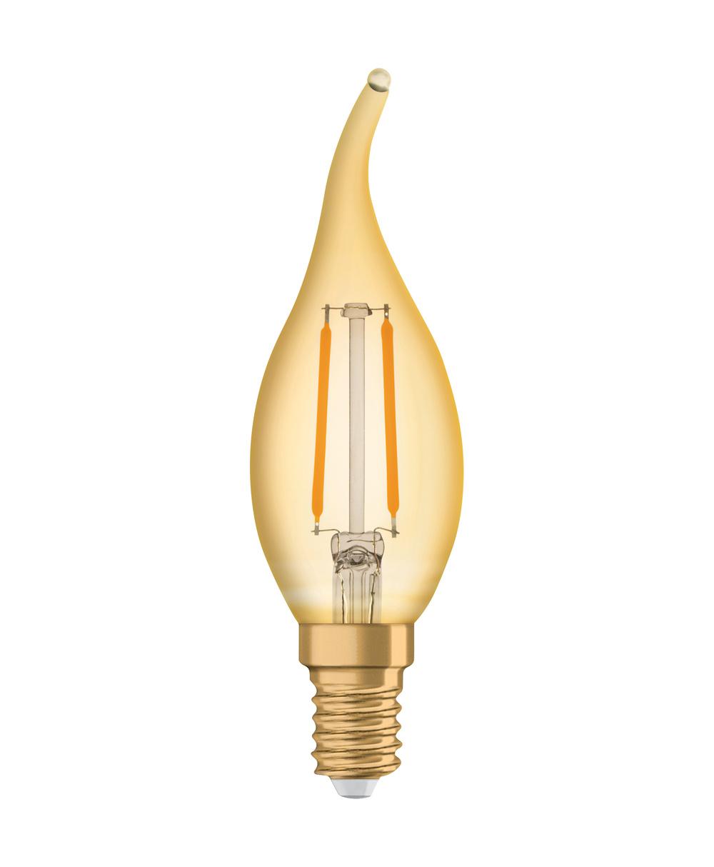 E14 BA35 FILAMENT 1,5W 2400K TEPLÁ BIELA 360° OSRAM VINTAGE 1906