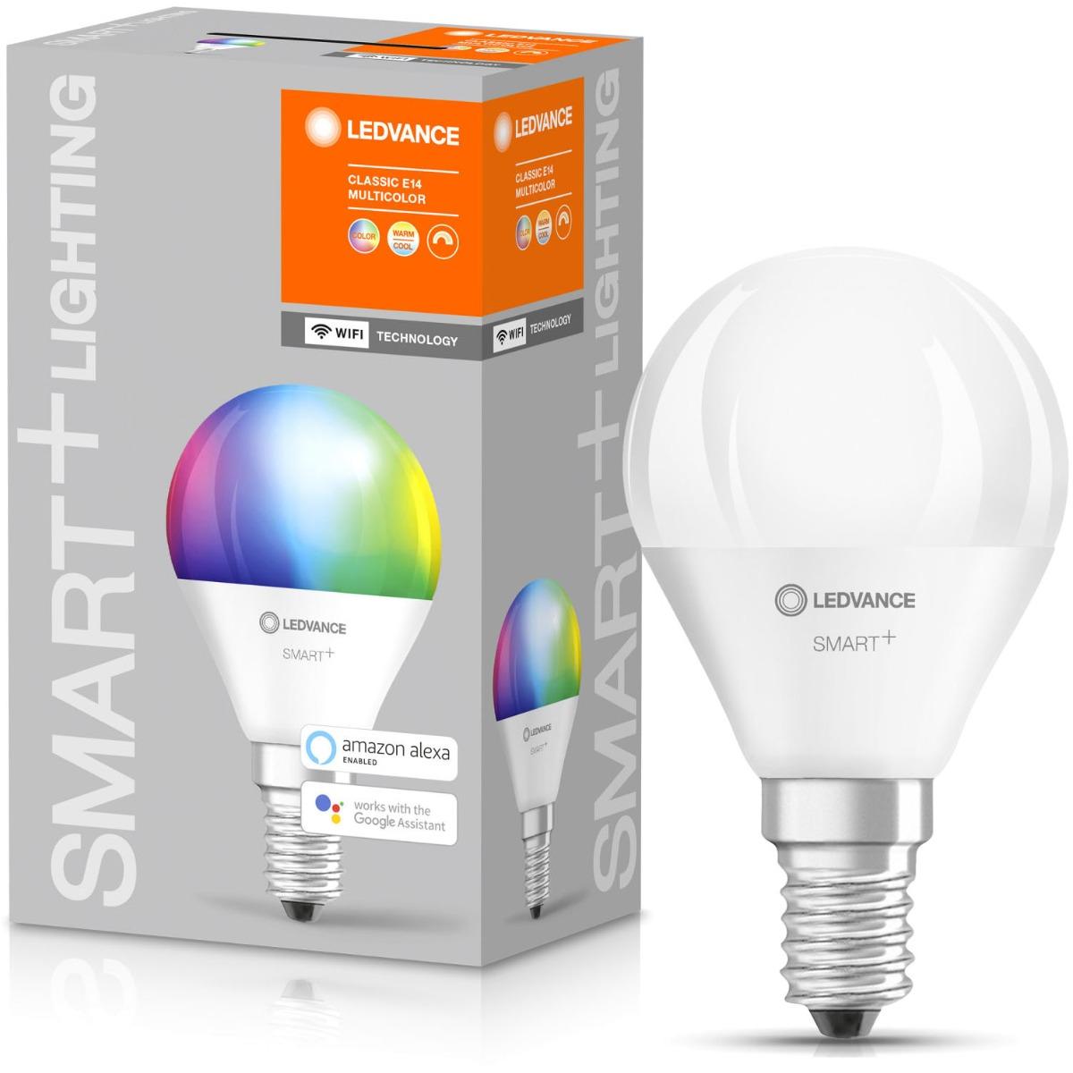 LED ŽIAROVKA E14 P45 5W 470LM CCT RGB LEDVANCE SMART+ WIFI STMIEVATEĽNÁ