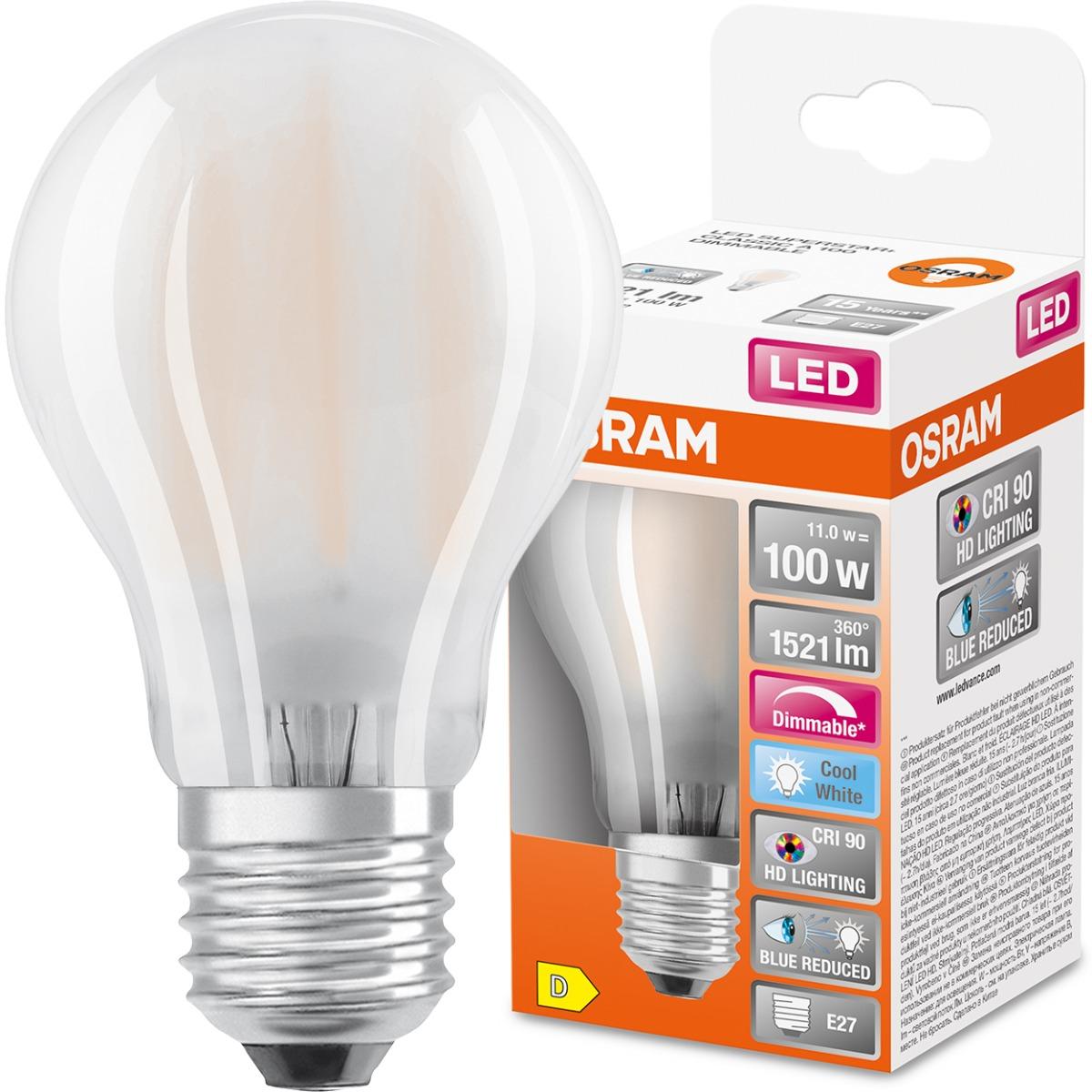 E27 LED A60 11WNEUTRÁLNA BIELA 360° STMIEVATEĽNÁ FILAMENT OSRAM SUPER STAR+